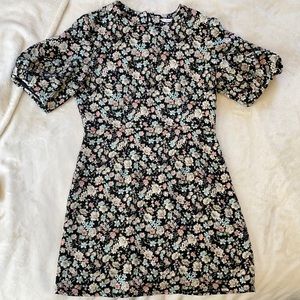 Floral Dress with Poof Sleeves